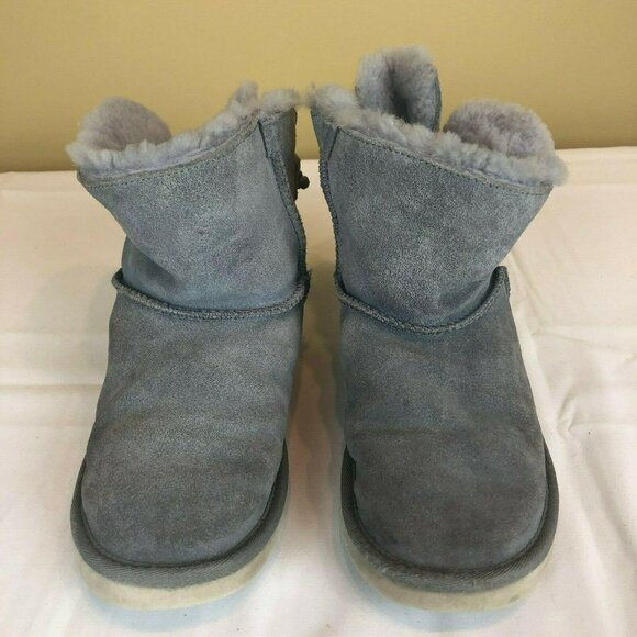 UGG Adoria Tehuano Gray Boots Bootie Shearling Lined Girls 4 / 34 (h9S - Picture 2 of 11